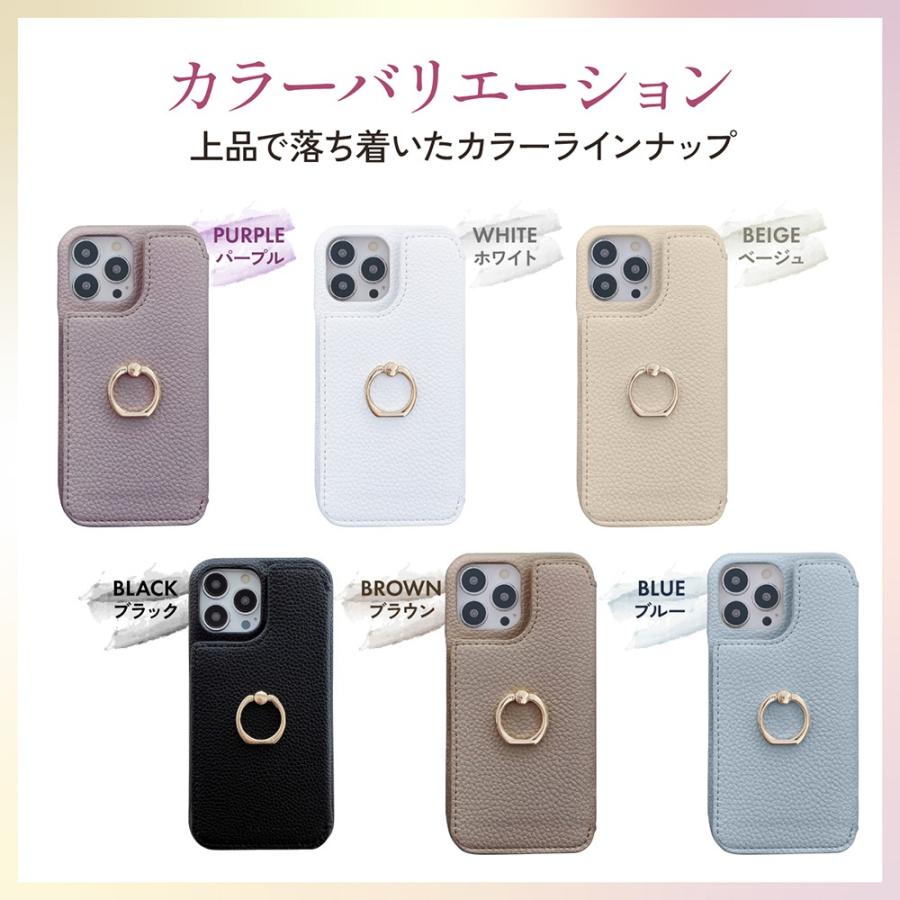 iphone16ケース カード収納 背面 iphone16pro ミラー付き