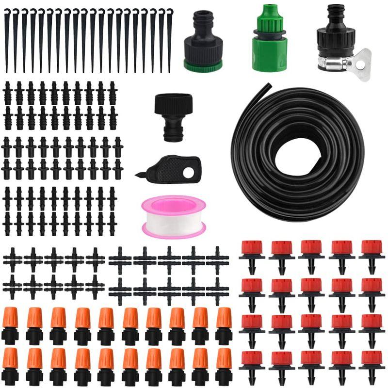WMYCONGCONG 自動散水セット 82Ft/25Mホース 噴霧ノズル 灌漑システム ドリップ散水 給水システム 点滴ノズル 散水用具