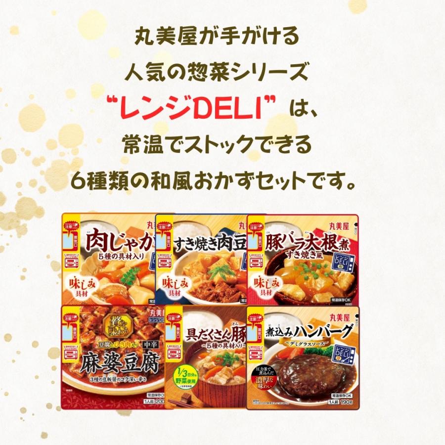 丸美屋 レトルト食品 惣菜 レンジDELI 6種 まとめ買い 詰め合わせ 具だ