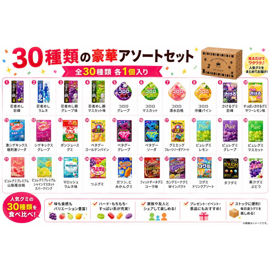 UHA味覚糖 グミ 詰め合わせ お菓子 ギフト 送料無料 30種 食べ比べ