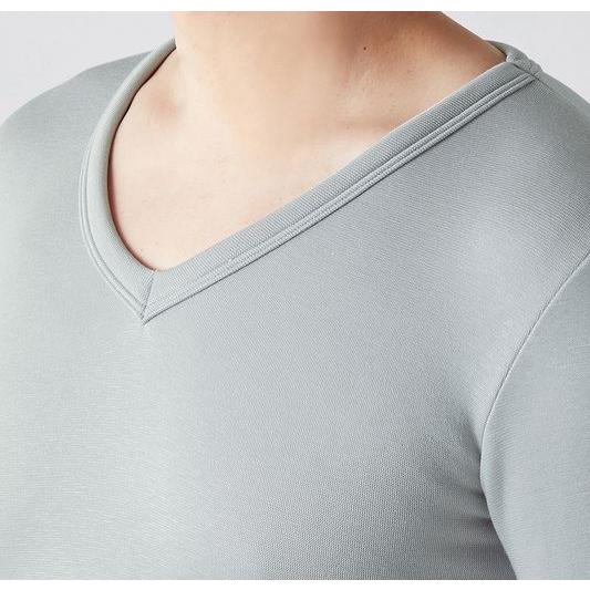 GUNZE（グンゼ） 極 厚手 あったかインナー Vネック V首 長袖シャツ 裏