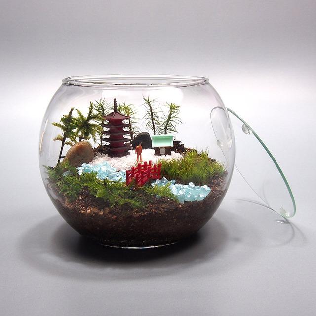 五重塔 日本情景 苔テラリウム 手作りキット 一式 観葉植物 おしゃれ
