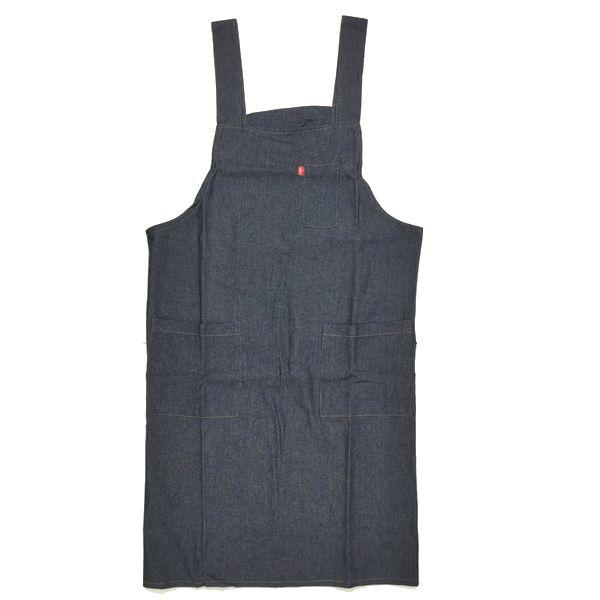 EDWIN（エドウィン） エプロン おしゃれ デニム H型 後ろボタン 両