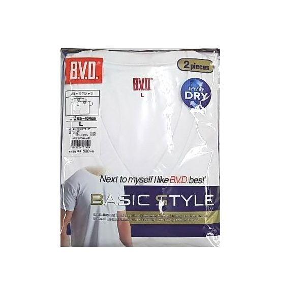 ＢＶＤ 2枚組 Ｖネック シャツ Ｔシャツ 吸水速乾 メンズ お買い得 紳士 肌着 インナ | B.V.D | 03