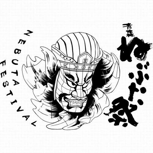 ねぶた 水墨画 ボールペン 青森ねぶた祭 第七代ねぶた名人 竹浪比呂央 ねぶたジェット