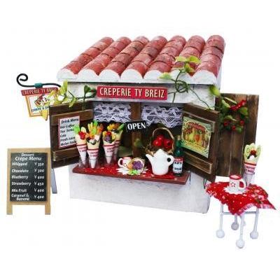 ビリーの手作りドールハウスキット　クレープ屋　完成作品 コテージキット / クレープ屋 ビリーの手作りドールハウスキット