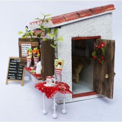 ビリーの手作りドールハウスキット　クレープ屋　完成作品 コテージキット / クレープ屋 ビリーの手作りドールハウスキット