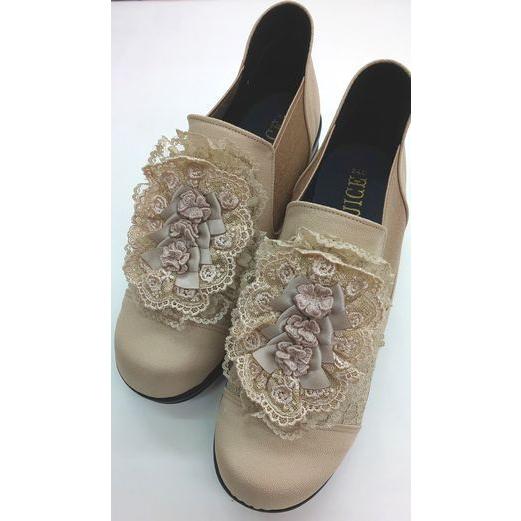 ラルイス シューズ LaLuice 花モチーフ レース レディースLG-79