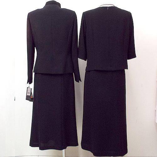 喪服 礼服 スーツ レディース ブラックフォーマル 3点セットフォーマル