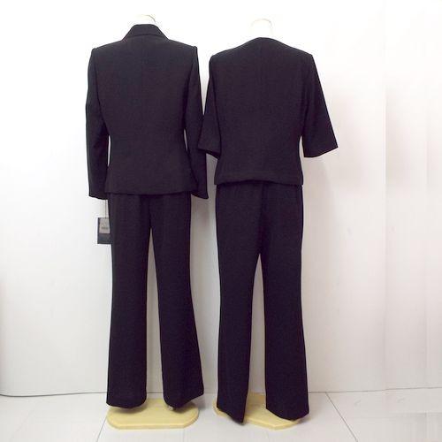 喪服 礼服 スーツ レディース レース ブラックフォーマル 3点セット