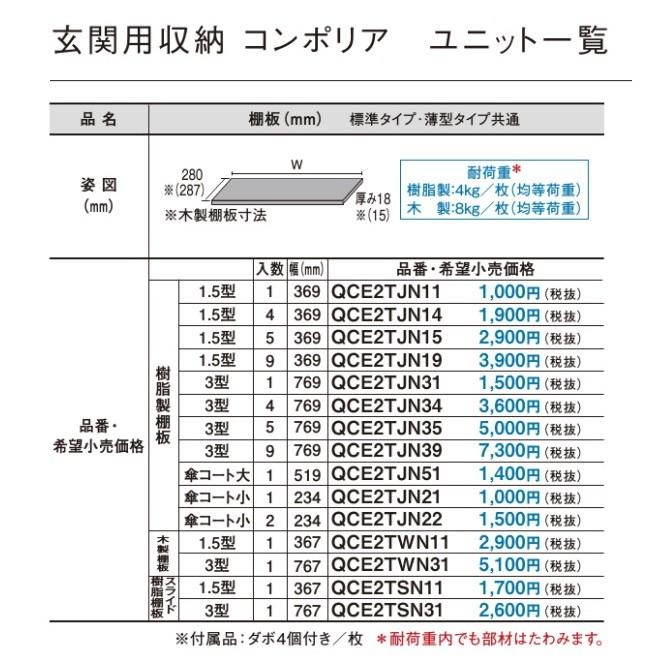 パナソニック 玄関収納 コンポリア オプション 樹脂製棚板 傘コート小 入数1 Qce2tjn21 建材と住設のshop Sz ヤフー店 通販 Yahoo ショッピング