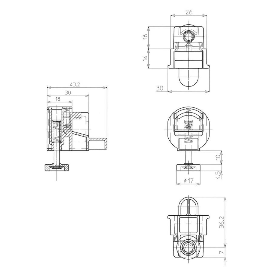 ノダ NODA P-541 下ランナー 四方枠仕様用 2003年10月〜2014年10月