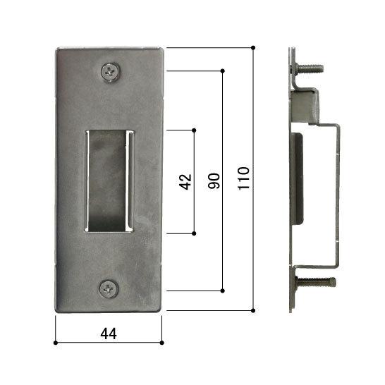 YKK-AP 玄関ドア部材 錠ケース・錠受け 下部ストライク(枠用)ねじ付