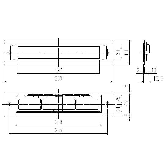 取り付けポスト YKK-AP 玄関ドア部材 ポスト・郵便受け ポスト口(屋外側) 【HH3K14980