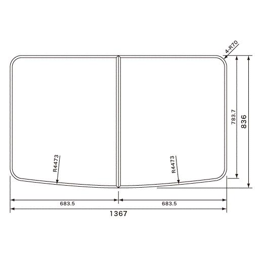 【未使用】パナソニック Panasonic 浴槽用 風呂ふた 蓋 2枚セット Panasonic（パナソニック） 風呂フタ(組みフタ/2枚組) 【RSL9GVR1374