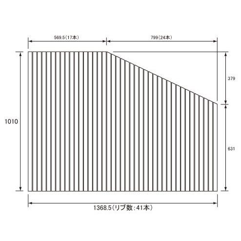 パナソニック 風呂フタ(長辺1368.5ミリ×短辺1010ミリ:R用:巻きフタ:台形:切り欠きなし)【RL91041RED】