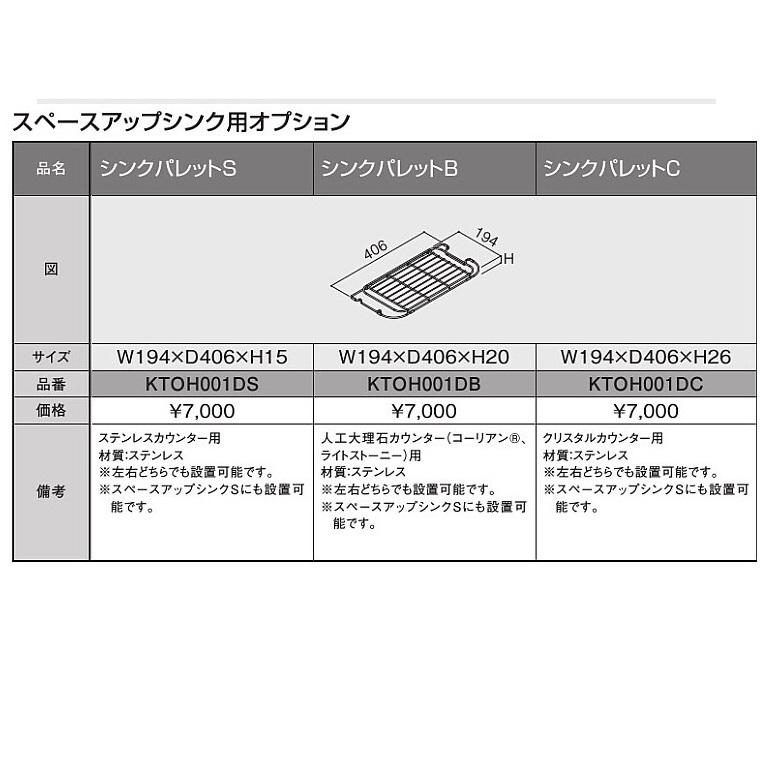 Toto システムキッチンザ クラッソ シンクオプションシンクパレット スペースアップシンク クリスタルカウンター用 Ktoh001dc 建材と住設のshop Sz ヤフー店 通販 Yahoo ショッピング