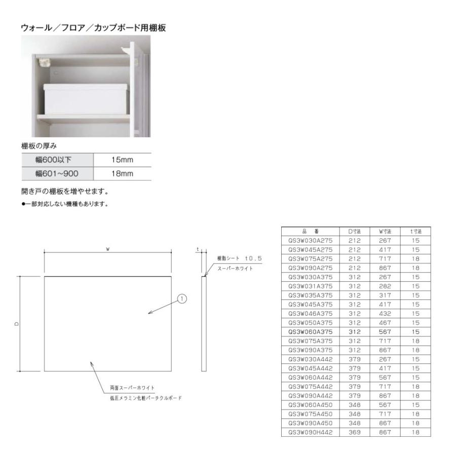 パナソニック キッチン ラクシーナ ユニットオプション 棚板 奥行370mm用 幅350mm用 Qs3w035a375 建材と住設のshop Sz ヤフー店 通販 Yahoo ショッピング