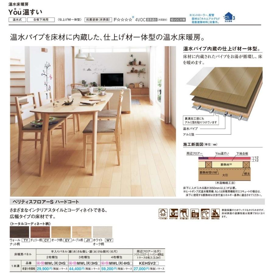 Panasonic パナソニック 温水床暖房You温すい ベリティスフロアーS 1本