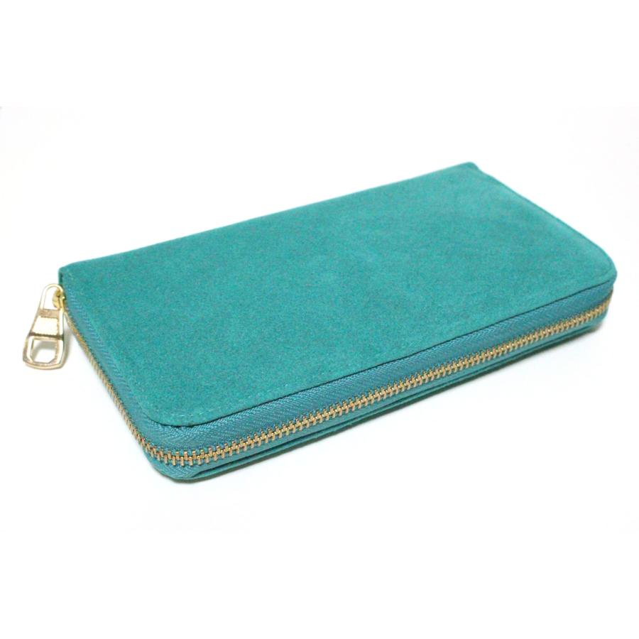 【Maturi マトゥーリ】 アルカンターラ ピスタシリーズ ラウンドファスナー 長財布　MR-098　SBL　ティファニーブルー　定価38500円 Maturi マトゥーリ】 アルカンターラ ピスタシリーズ ラウンド