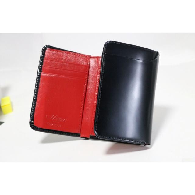 Maturi マトゥーリ エグゼクティブ コードバン 馬革 牛革 三つ折り財布 コンパクトウォレット MR-501 BK/RED 定価39800円 Maturi マトゥーリ エグゼクティブ コードバン 馬革 牛革 三つ折り財布