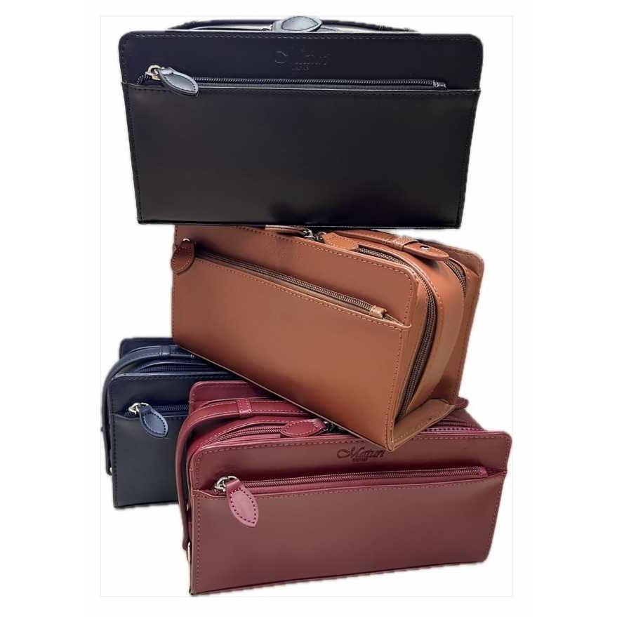 【Maturi マトゥーリ】 コードバン セカンドバッグ 馬革 牛革 ダブルファスナー MT-42 WINE 定価39800円 |  | 04