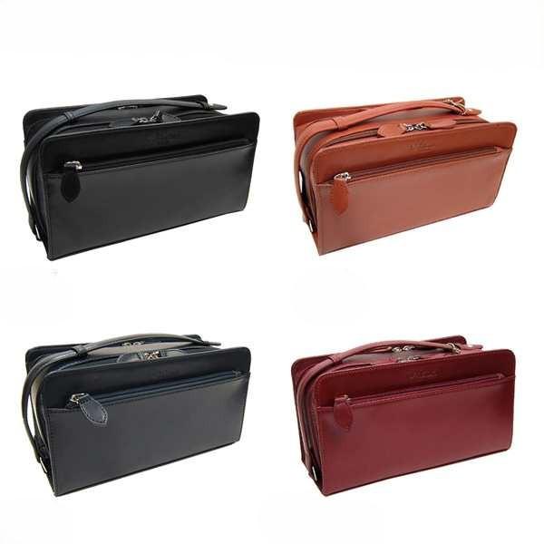 【Maturi マトゥーリ】 コードバン セカンドバッグ 馬革 牛革 ダブルファスナー MT-42 WINE 定価39800円 |  | 05