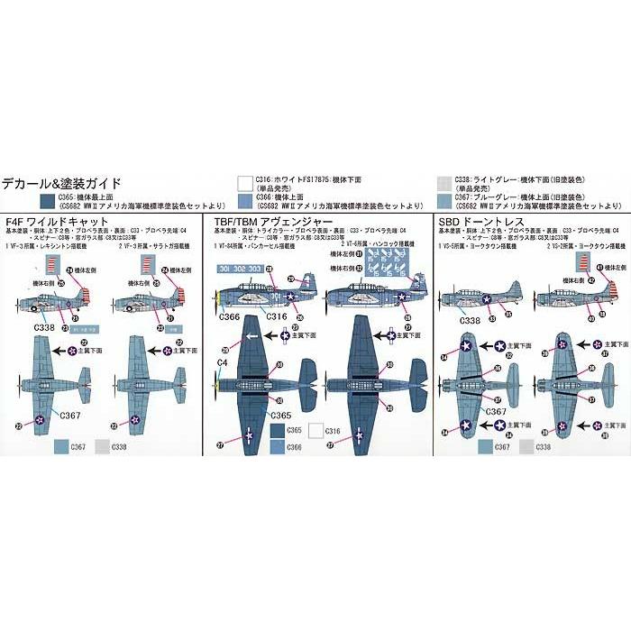 ピットロード 1/350 WWII 米国海軍機セット（2） [SB06]｜shoptakumi｜02