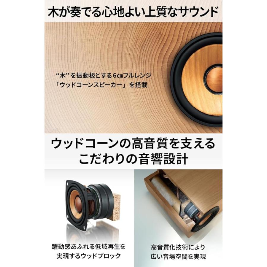 JVCケンウッド Victor EX-DM10 スピーカー Bluetooth ウッドコーン
