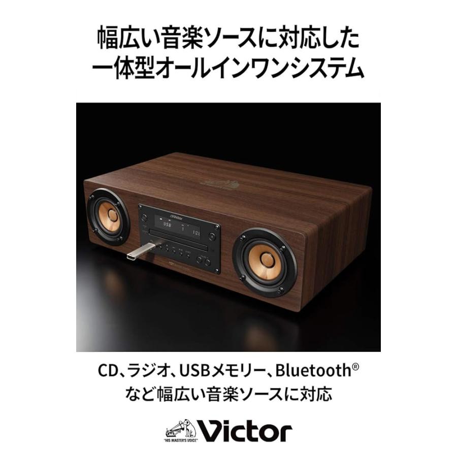 JVCケンウッド Victor EX-D6 ミニコンポ Bluetooth ウッドコーン