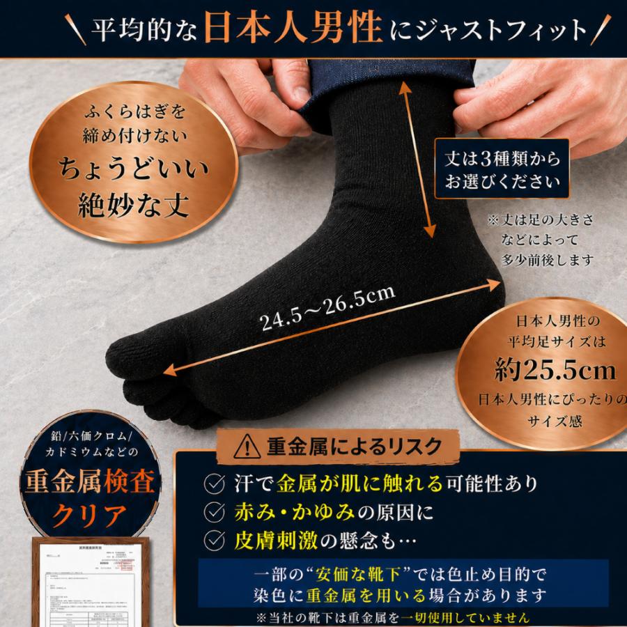 5本指ソックス メンズ 奇跡の靴下 繊維から抗菌 防臭 五本指 靴下 薄手 銅イオン生地 さらさら生地 ハーフ スポーツ ビジネス 綿 黒 |  | 15