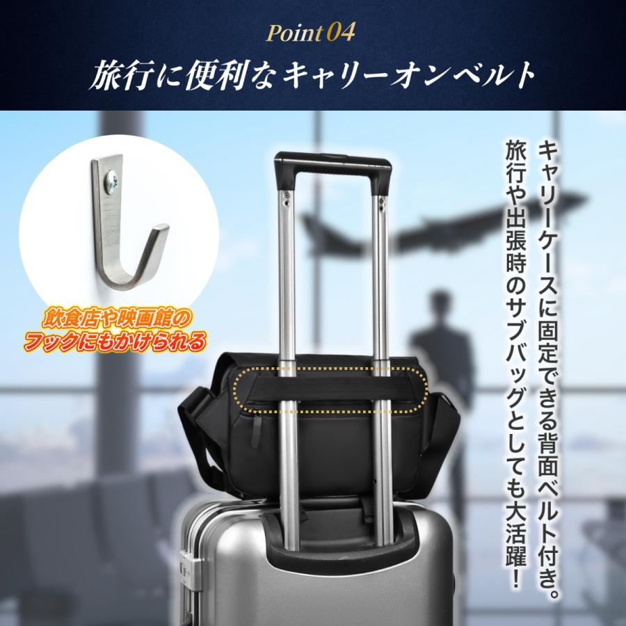 ボディバッグ メンズ ショルダー 斜め ウエスト 軽量 おしゃれ 大容量