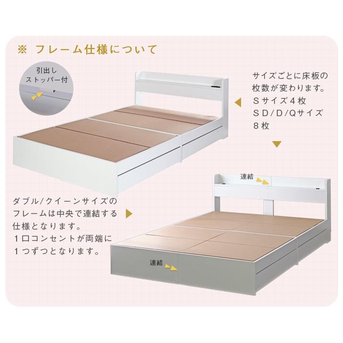 ルース ベッドフレーム セミダブル (フレームのみ) : セレクト ルース ベッドフレーム セミダブル (フレームのみ) : セレクト