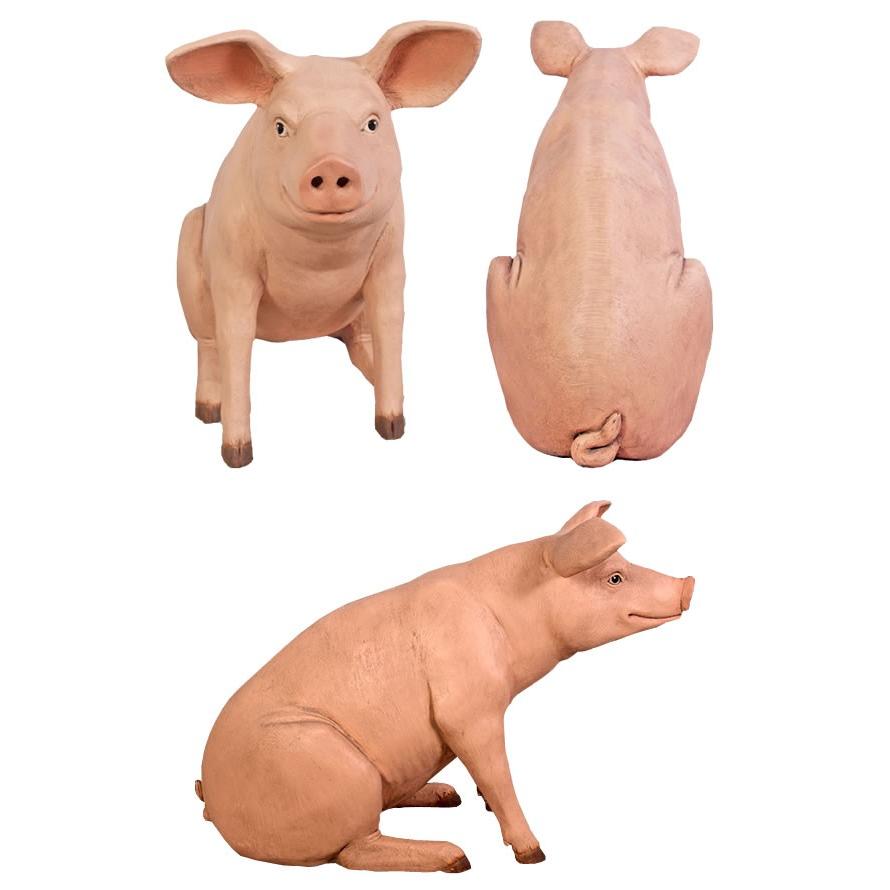 ＦＲＰ動物オブジェ　ゆかいな豚さん｜shoptukiusagi｜02