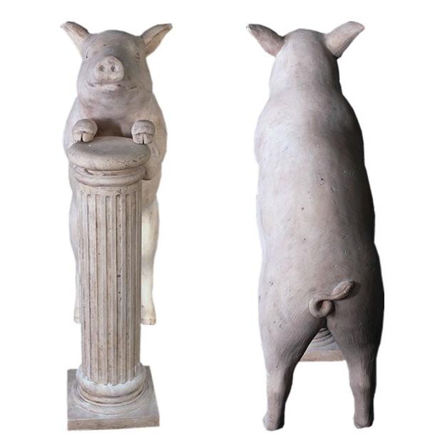FRP動物オブジェ 好奇心の旺盛な豚RS : セレクトショップ月うさぎ