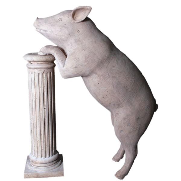FRP動物オブジェ 好奇心の旺盛な豚RS : セレクトショップ月うさぎ