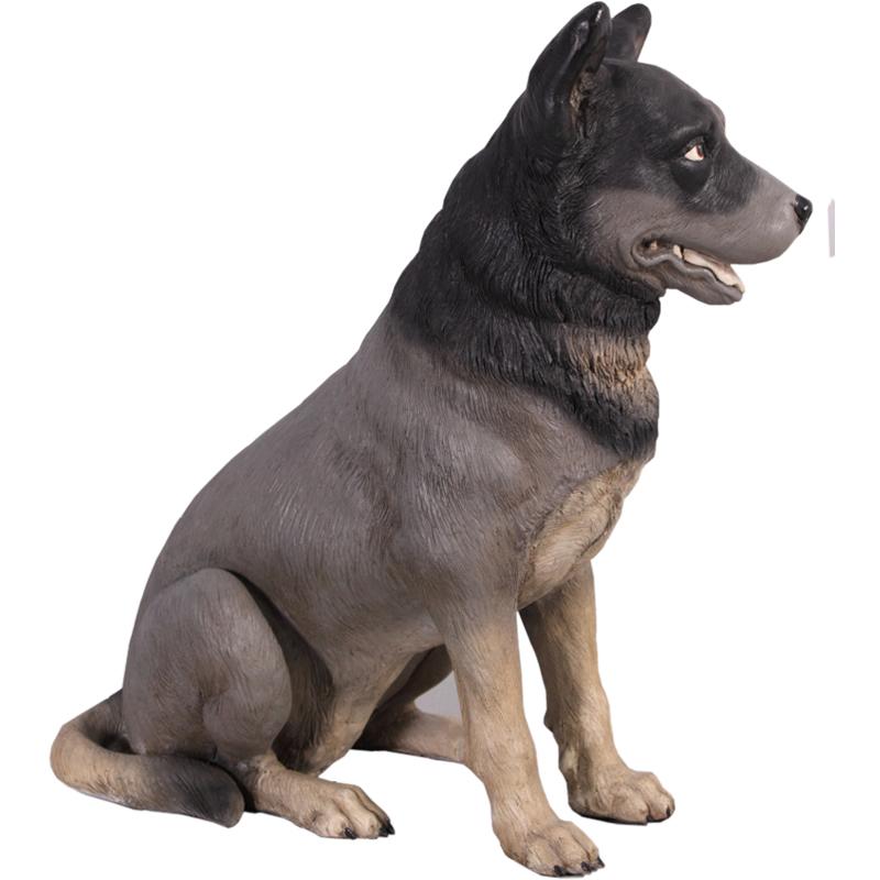 ＦＲＰアニマルオブジェ　私におまかせ犬　犬の置物　牧牛犬_1