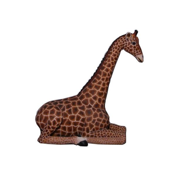 ＦＲＰアニマルオブジェ　キリン　すわるキリン