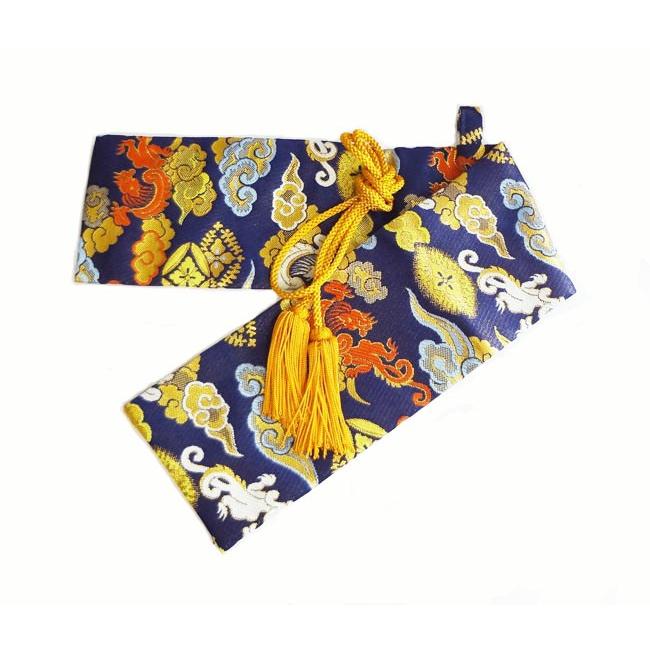 懐剣・短刀 6寸用 金襴 西陣織刀袋 龍と雲の柄 房付き : セレクト