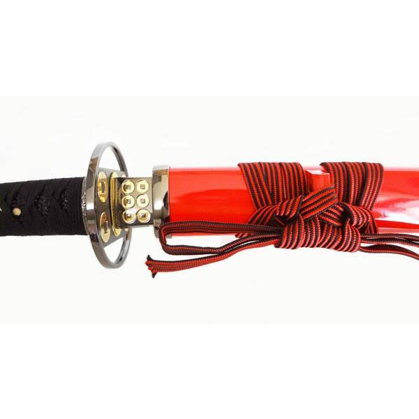 戦国武将 真田幸村 六文銭拵え 朱呂鞘 妖刀村正 （模造刀） : セレクト