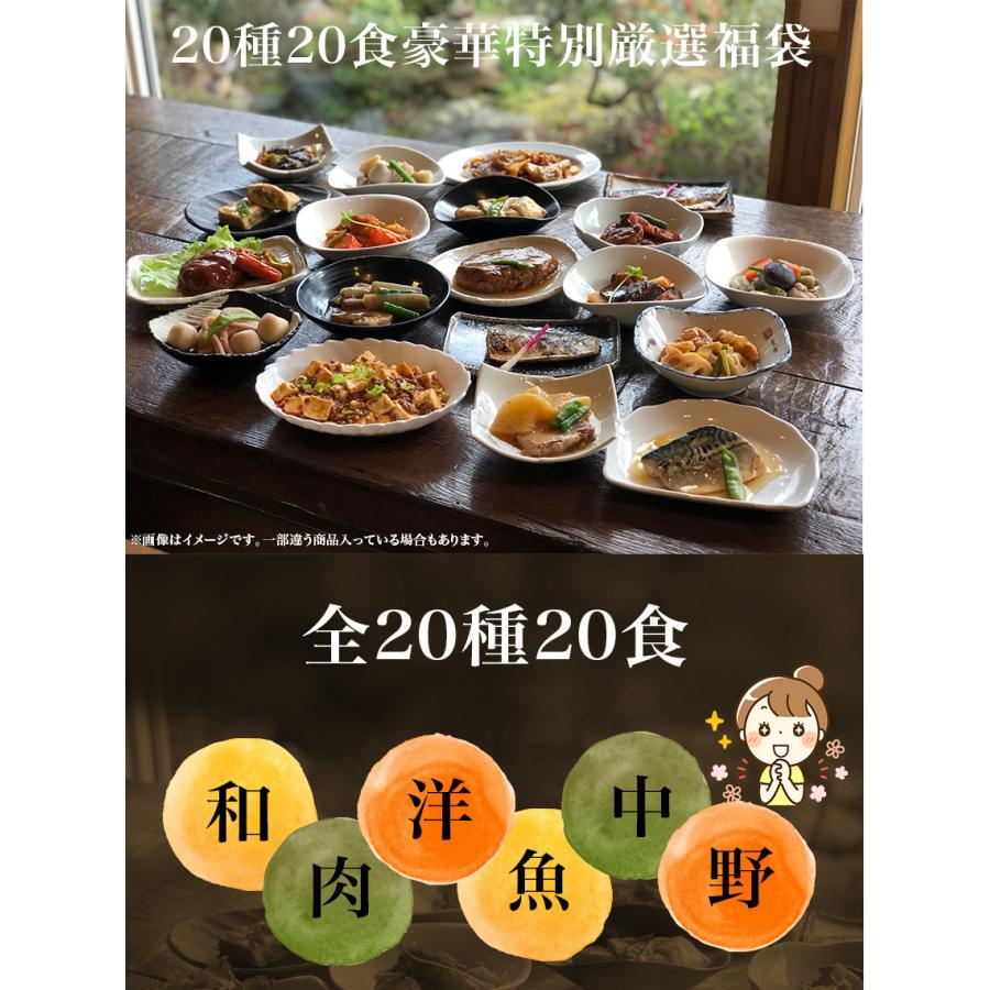 20種20食豪華特別厳選福袋【単品合計13,230円以上相当がセット割引で8,100円！】惣菜 おかず  ギフトおつまみ 冷凍  お弁当 詰め合わせ 食品 煮物｜shopwakuwaku｜02