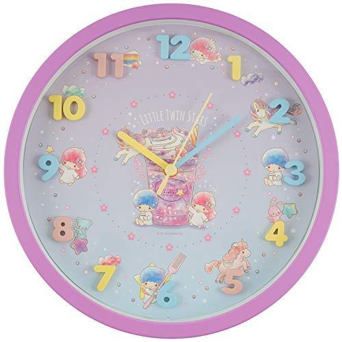 リトルツインスターズ 掛け時計 パープル アイコンウォールクロック 連続秒針 S Shopwin Win 通販 Yahoo ショッピング