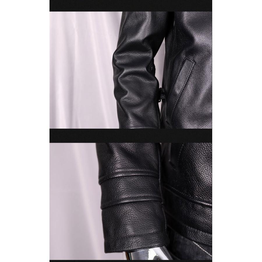 PCゲーム メンズ革ジャン 　秋冬　レザージャケット ライダースジャケット バイクウェア シングル 男性用　　防寒防風