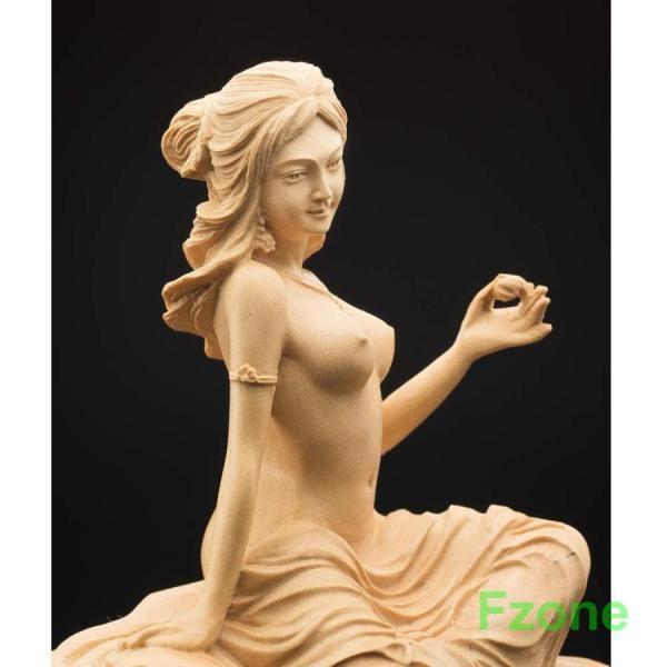 弁 財 天弁財天 木彫り彫刻 弁天様 木彫 縁起物 風水 置物 木製 木彫り 開運厄除 祈願成就 厄払い お守り 金運 像_5
