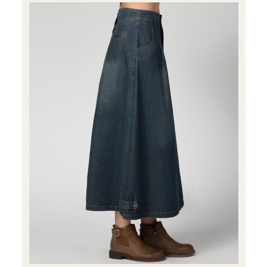 再入荷 デニムスカート オールシーズン デニム ロングスカート マキシ丈 ビンテージ ネイビー 大きいサイズ 代 30代 40代 50代 人気 Spintheearth 通販 Yahoo ショッピング