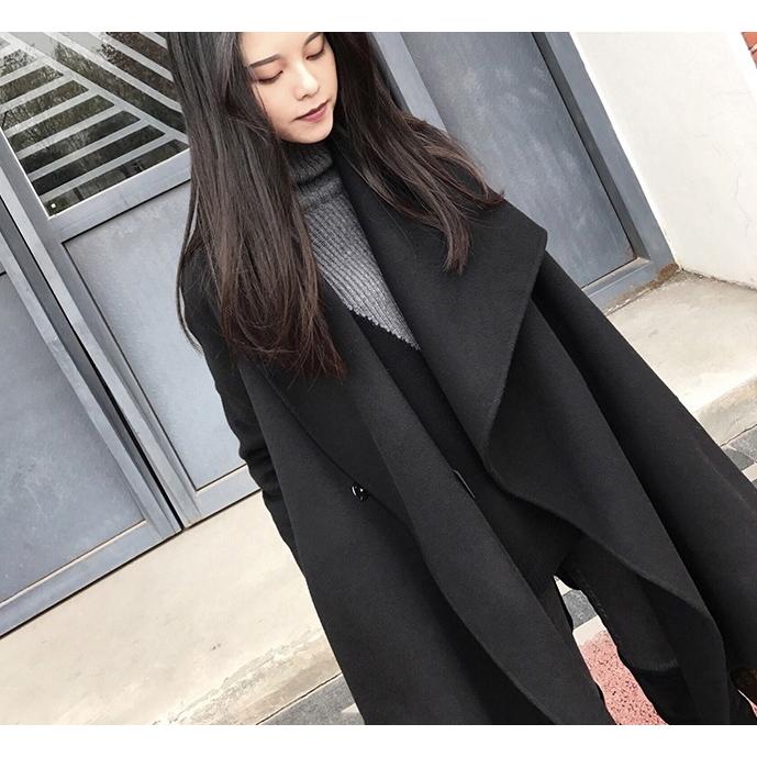 コート レディース ブラックコート マント風コート ボタンなし 個性派デザイン 冬 可愛い Spintheearth 通販 Yahoo ショッピング