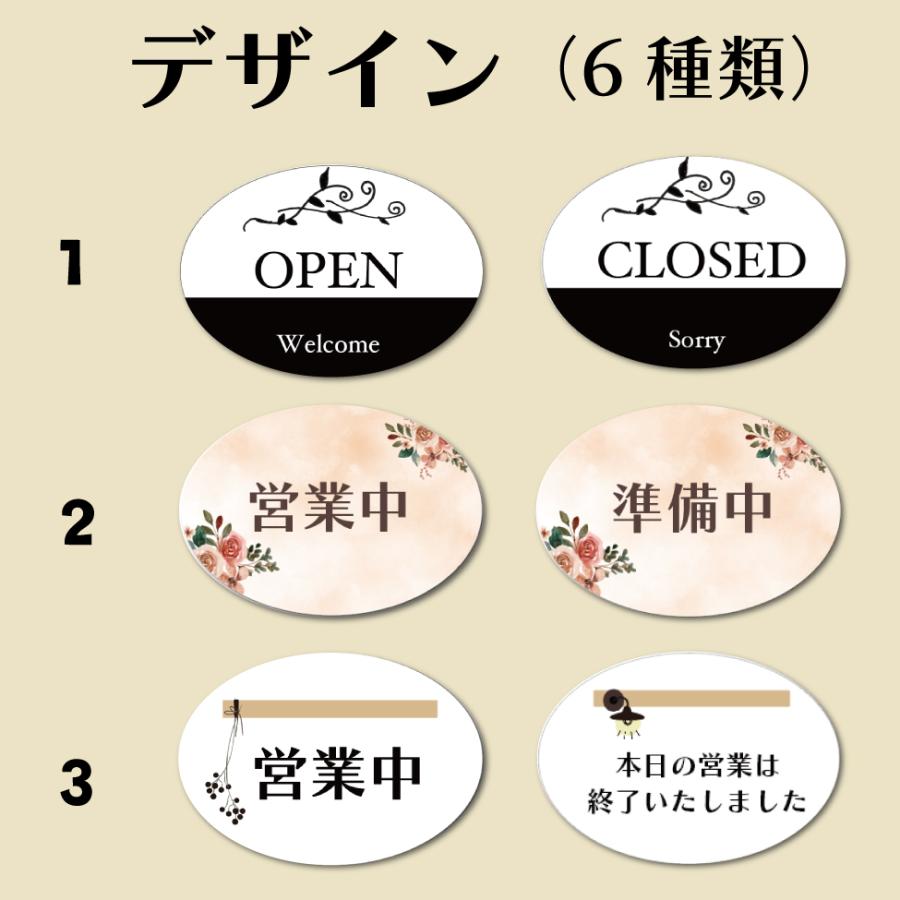 店舗用円形看板新品‼️ オープンクローズ 看板 ドアプレート 丸型 楕円形 開店 営業中 準備中