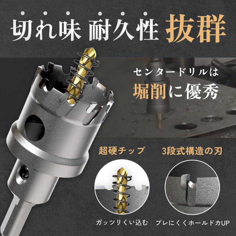 19mm）送料無料 超硬 ステンレス ホールソー 電動ドリル ボール盤使用