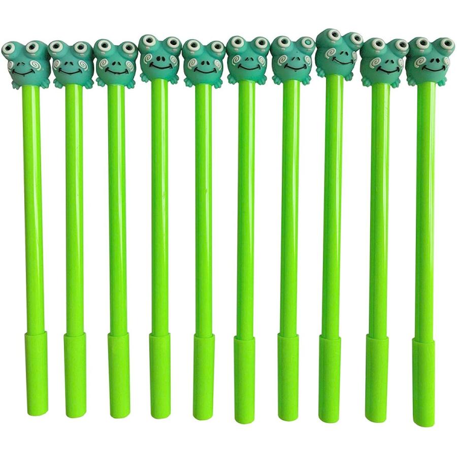 超ポイントアップ祭 Tinwai ジェルボールペン かわいい カエル 動物 10本セット 0 5mm インク 文房具 手帳用 面白い ギフト プレゼント ゲル