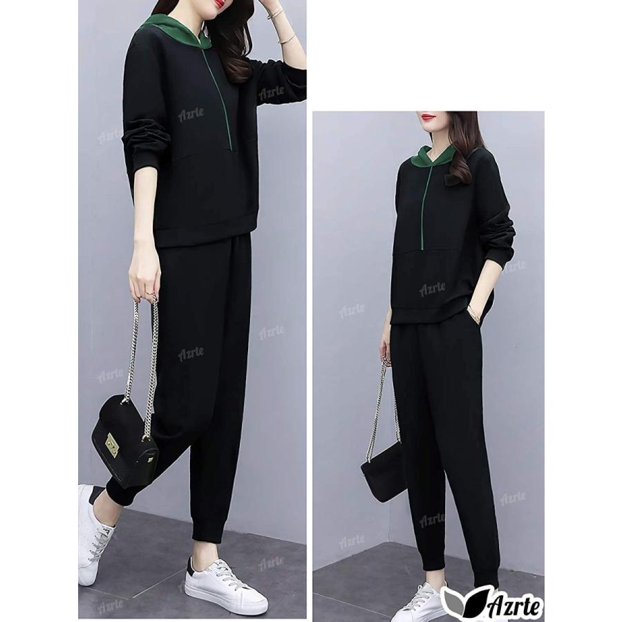 定番人気 アズルテ セットアップ 夏 春 フード付き スウェット上下 ジャージ上下 ズボン パーカー プルオーバー ジャージ 長袖 レディースファッション ジャージ Difusoresacusticos Com Ar